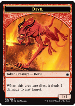 Devil 1/1 Token 012 - WAR