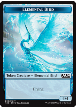 Elemental Bird 4/4 Token 004 - M20