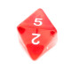 Kość Rebel K8 - kryształowa czerwona