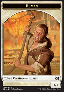 Human Token 1/1 (DD: Blessed vs. Cursed)