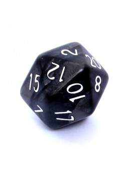 Kość Rebel K20 - perłowa czarna