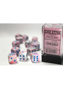 Zestaw kości Chessex 16mm K6 - Festive Polyhedral Pop Art (12 sztuk)