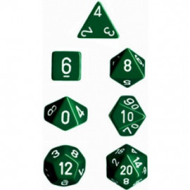 Zestaw kości RPG Chessex Opaque Polyhedral - Green