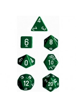 Zestaw kości RPG Chessex Opaque Polyhedral - Green