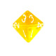 Kość Rebel K4 - kryształowa żółta