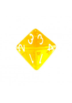 Kość Rebel K4 - kryształowa żółta