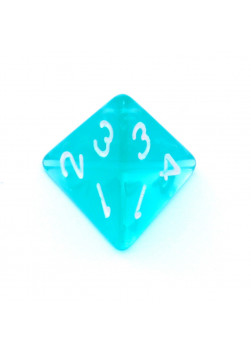 Kość Rebel K4 - kryształowa błękitna