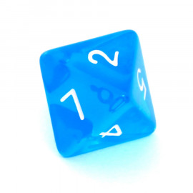 Kość Rebel K8 - kryształowa niebieska