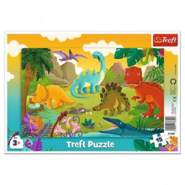 Puzzle ramkowe 15 Dinozaury Trefl