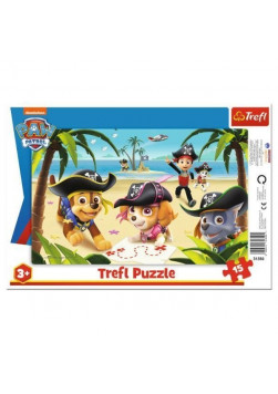 Puzzle ramkowe 15 Przyjaciele z Psiego Patrolu Trefl