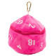 Pluszowa sakiewka UP - D20 Plush Dice Bag - Hot Pink