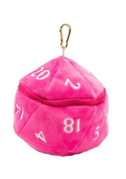 Pluszowa sakiewka UP - D20 Plush Dice Bag - Hot Pink