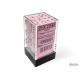 Zestaw kości Chessex Opaque Pastel Pink/black 16mm d6 Dice Block (12 dice)