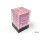 Zestaw kości Chessex Opaque Pastel Pink/black 12mm d6 Dice Block (36 dice)