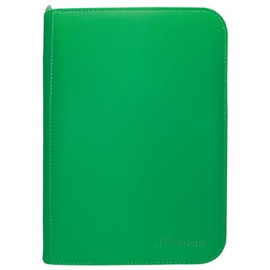 UP - Vivid 4-Pocket Zippered PRO-Binder: Green