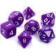 Zestaw kości REBEL RPG - Matowe - fioletowe
