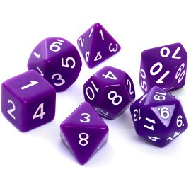 Zestaw kości REBEL RPG - Matowe - fioletowe
