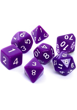 Zestaw kości REBEL RPG - Matowe - fioletowe