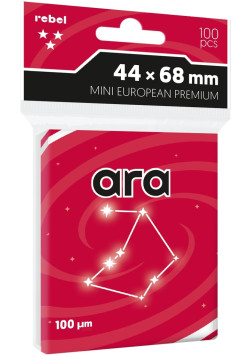 Koszulki na karty Rebel (44x68 mm) Ara Premium, 100 sztuk