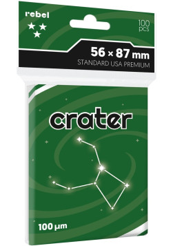Koszulki na karty Rebel (56x87 mm) Crater Premium, 100 sztuk