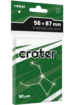 Koszulki na karty Rebel (56x87 mm) Crater Light, 100 sztuk