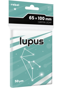 Koszulki na karty Rebel (65x100 mm) Lupus Light, 100 sztuk