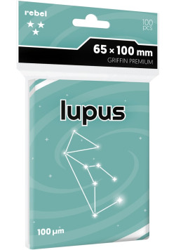 Koszulki na karty Rebel (65x100 mm) Lupus Premium, 100 sztuk