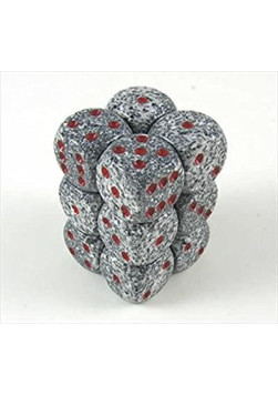 Zestaw kości Chessex Speckled 16mm d6 with pips Dice Blocks (12 Dice) - Granite