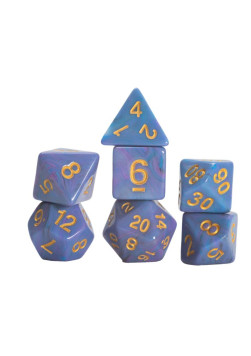Zestaw kości Sirius Dice - Unicorn Dice Set Blue