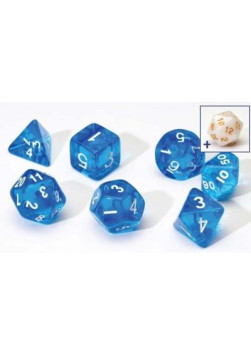 Zestaw kości Sirius Dice - Translucent Blue Resin