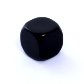 Kość Rebel matowa 6 Ścian - 16 mm - Bez symboli - Czarna