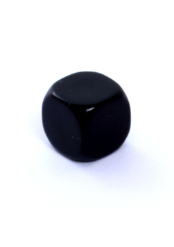 Kość Rebel matowa 6 Ścian - 16 mm - Bez symboli - Czarna