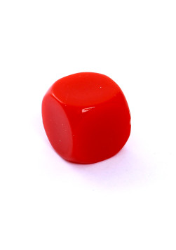 Kość Rebel matowa 6 Ścian - 16 mm - Bez symboli - Czerwona