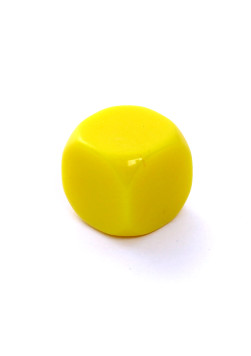 Kość Rebel matowa 6 Ścian - 16 mm - Bez symboli - Żółta