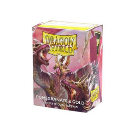 Koszulki Dragon Shield Standard Matte Dual Sleeves Pomegranate & Gold (100 Sleeves)