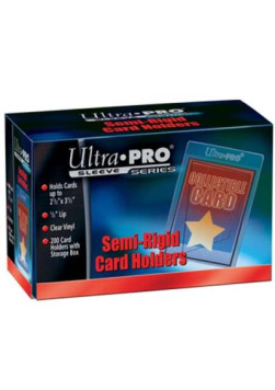 UP - Semi-Rigid Card Holders with 1/2" Lip (200 Card Holders)