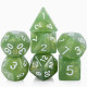 Zestaw kości RPG - Brokatowe - Zielone