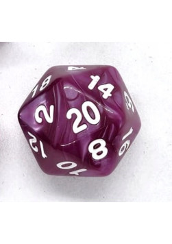 Kość K20 - perłowa ciemnoróżowa