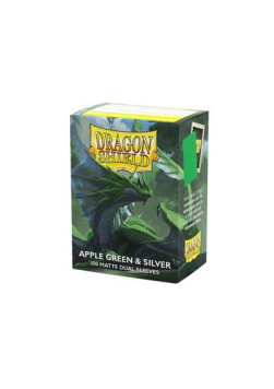 Koszulki Dragon Shield Dual Matte - Apple Green & Silver 100 szt.