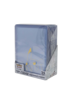 UP - Pikachu Toploader And Penny Sleeves Combo Pack For The Pokémon Trading Card Game (25 Pack)
