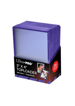 UP - 3" X 4" Purple Border Toploader 25ct